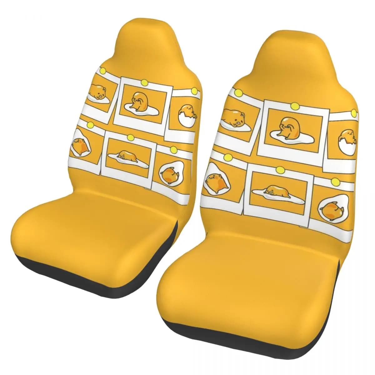 Gudetama Cute Egg Coprisedile per auto Protezione Accessori interni per tutti i tipi di modelli Protezione per seggiolino auto Accessori per auto in fibra