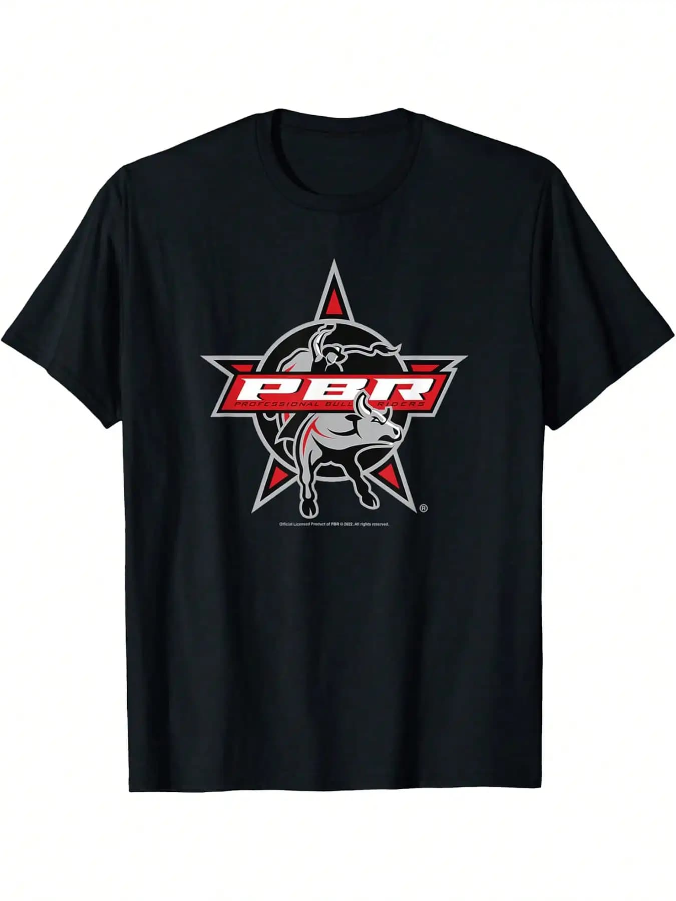 T-shirt classica con logo cowboy PBR: morbida, traspirante, comoda per gli appassionati di Western (mercizio ufficiale)