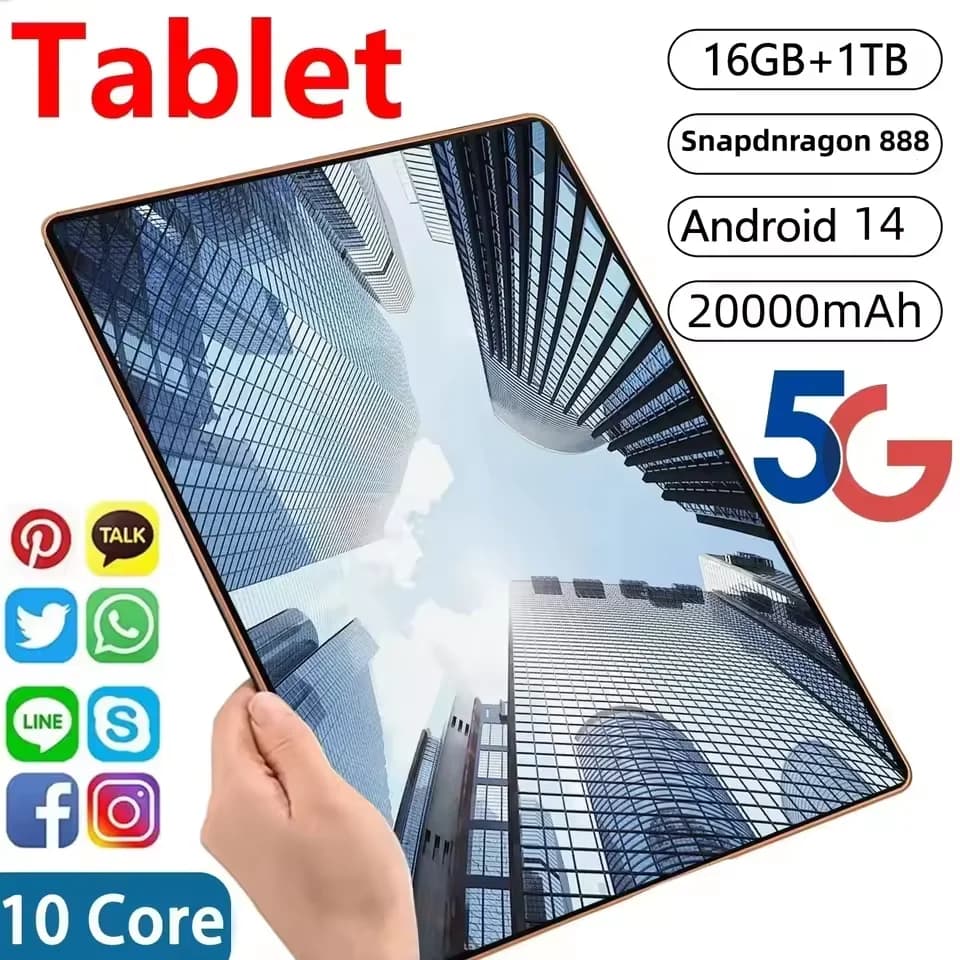Nuovo Tablet Originale Edizione Globale 2025 Android 14 Pad 15 Pro 22GB + 2TB Snapdragon 888 Tablet 5G Dual SIM WIFI HD 4K Mi Ta