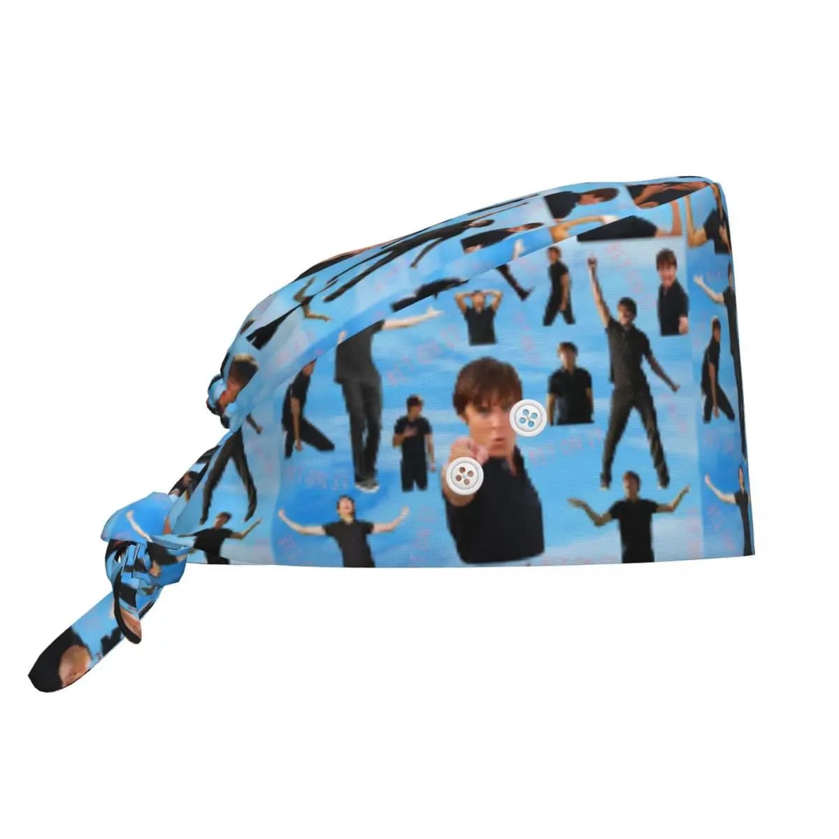 Zac Efron Troy Bolton Bet On It High School Musical Scrub Hat Doctor Working Surgical Cap Unisex Adjustable Nursing Caps Dentist