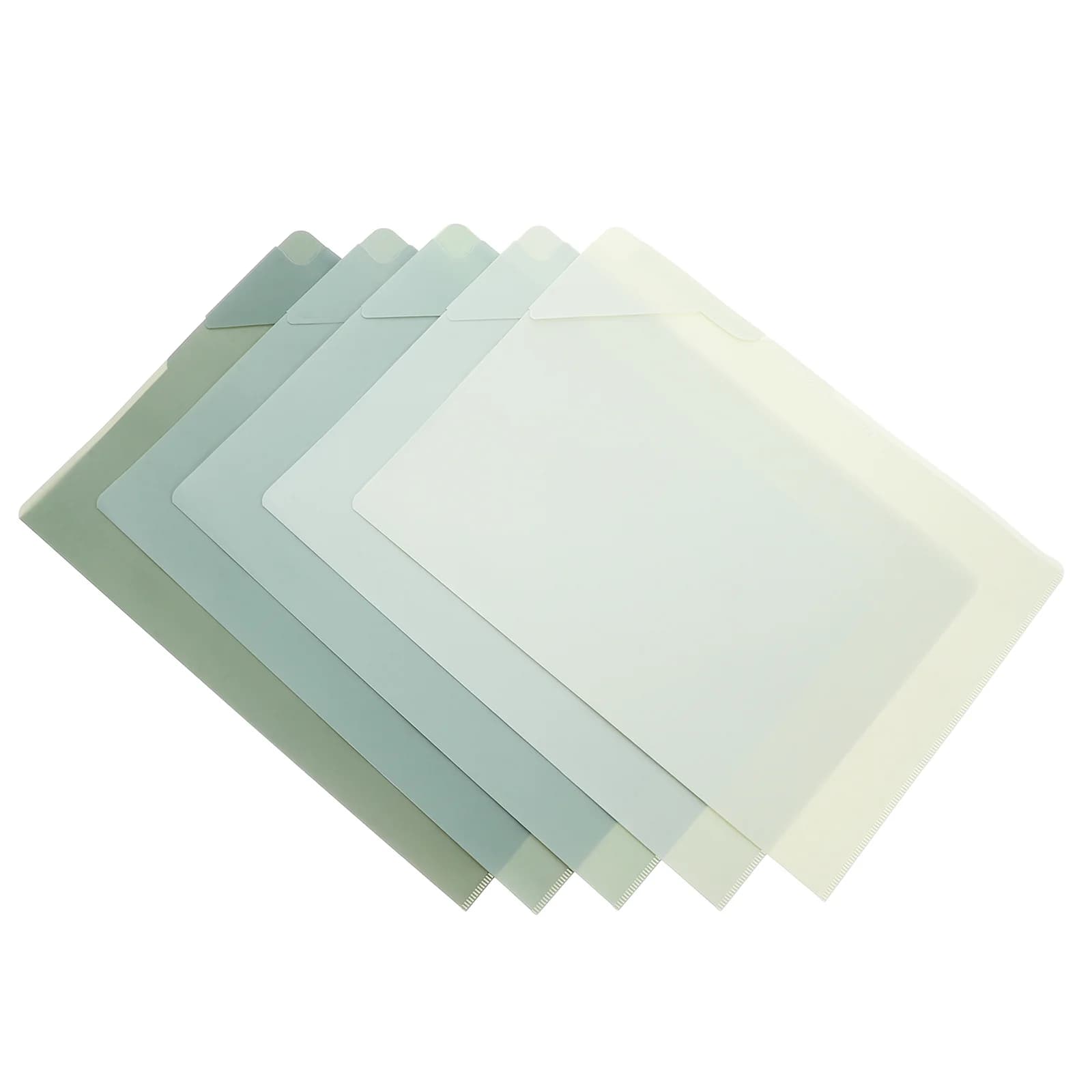 5 pezzi di plastica sfumata cartella di file organizzatore documenti per ufficio archiviazione cartella tascabile a forma di L archiviazione organizzatore cartelle di archiviazione