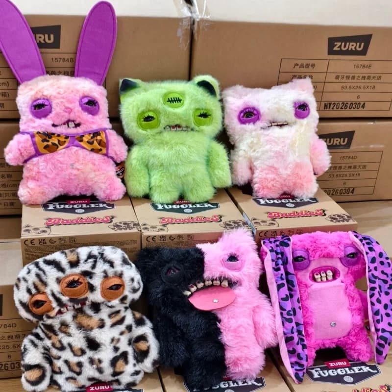 Fuggler Baddies Series Doll Plush Stuffed Ugly Kawaii Teeth Monster Tooth Accessories New Funny Trend Birthday Gift Toy
