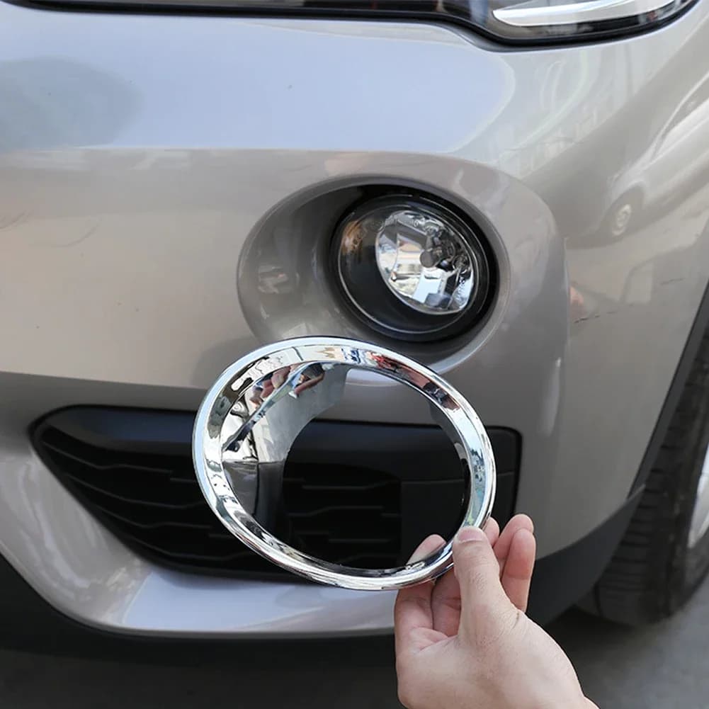 2 Pezzi Cornice Faro Fendinebbia Anteriore Anello Coprilampada per BMW X1 2016-2019 in ABS Fibra di Carbonio Accessori Auto Styling Esterno