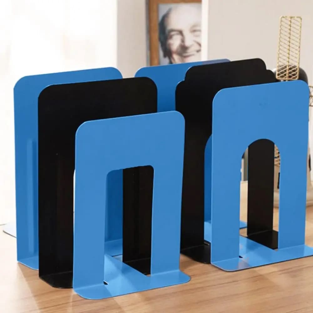 Organizzatore da tavolo Fermalibri da scrivania a forma di L Display durevole Supporto per libri in ferro INS Scaffale per libri semplice