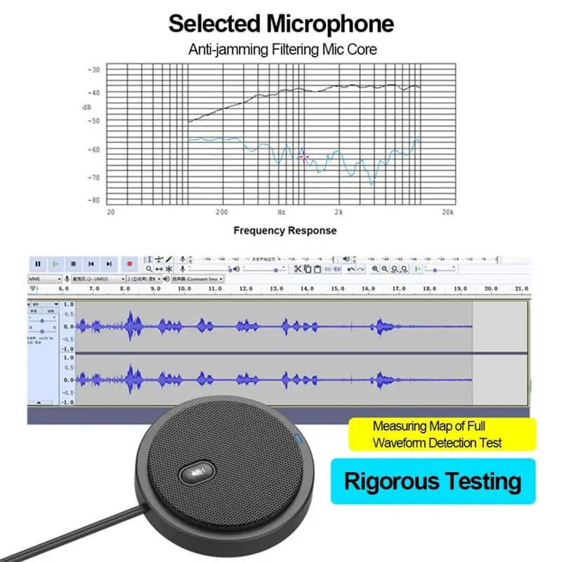 【Trending】 USB Omni-Directional Condenser Microphone Mic for Meeting Business Conference Computer Laptop PC Voice Chat Live