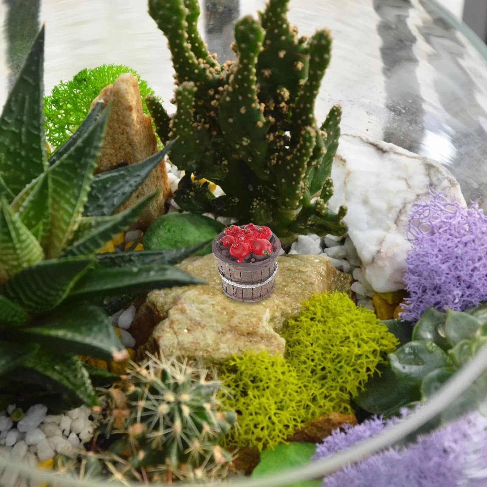 Pianta in Vaso Miniatura, Decorazione Micro Paesaggistica, Piccolo Ornamento Bonsai Artificiale, Accessorio Fotografico, Decorazione Mini Casa, Artigianato Realistico