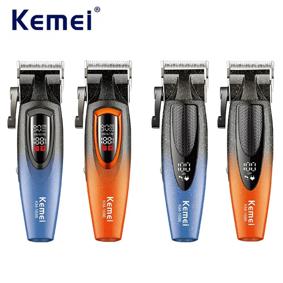 Kemei 1686 Electric Wireless Haircut 9000RPM with DLC Blade for Men