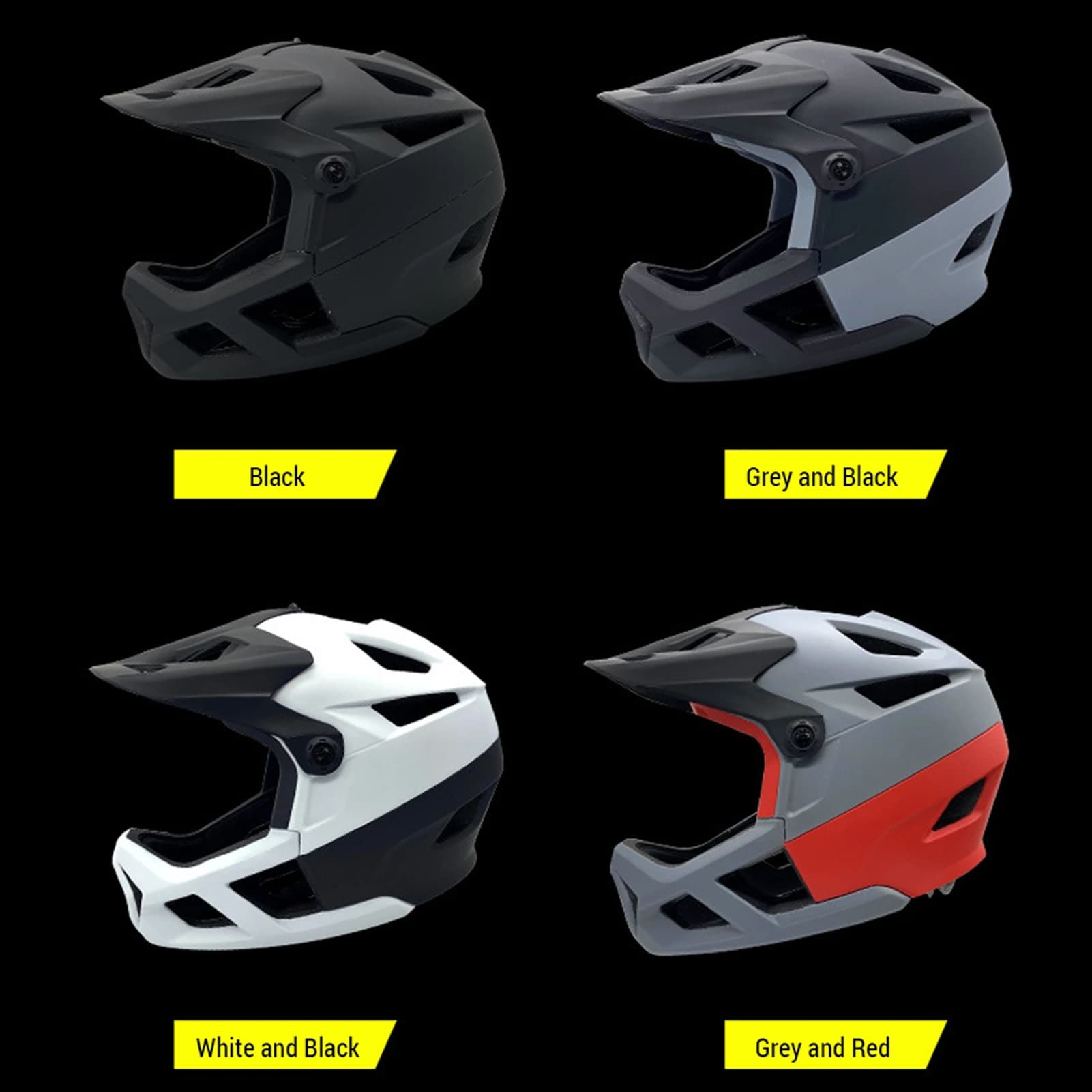 Men's Integral Mountain Bike Helmet Woman Road Bike Helmet Light Adjustable visor and Glass Door 55-59 cm