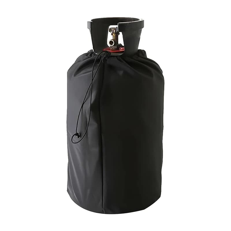 Copertura protettiva per serbatoio di propano in tessuto Oxford nero 210d Copertura protettiva per fornello a gas da campeggio, accessori da cucina, accessori per barbecue