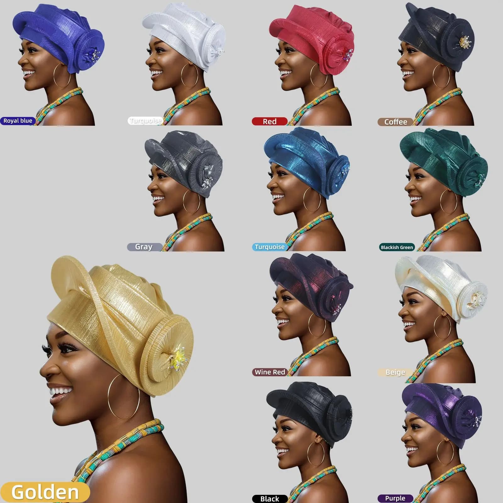 Nuovo Turbante Africano 2026, Copricapo Automatico Gele Nigeriano, Copricapo da Donna per Matrimoni, Hijab Musulmano, Copricapo, Sciarpa