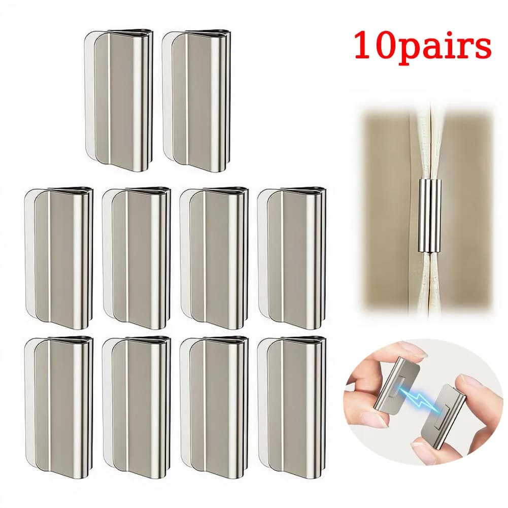 Magnetic Curtain Clips Drill-Free Curtain Fasteners Suitable for Living Room and Bedroom Curtains Powerful Magnetic Hold Design