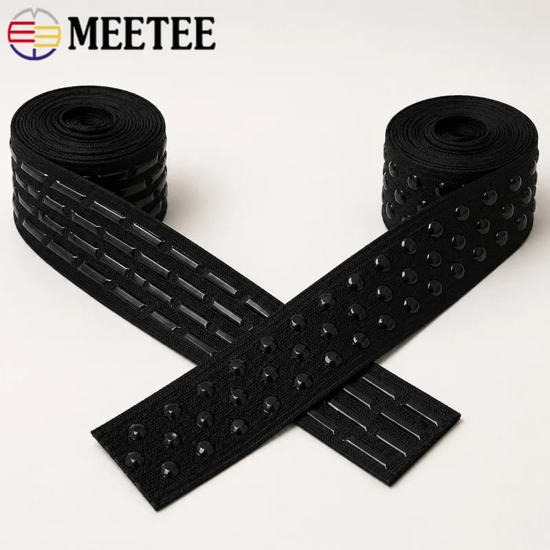 2/5/10M 25mm Textured Silicone Gripper Elastic Band Cycling Shorts Hems Sportswear Rubber Tape DIY Garment Sewing Accessories