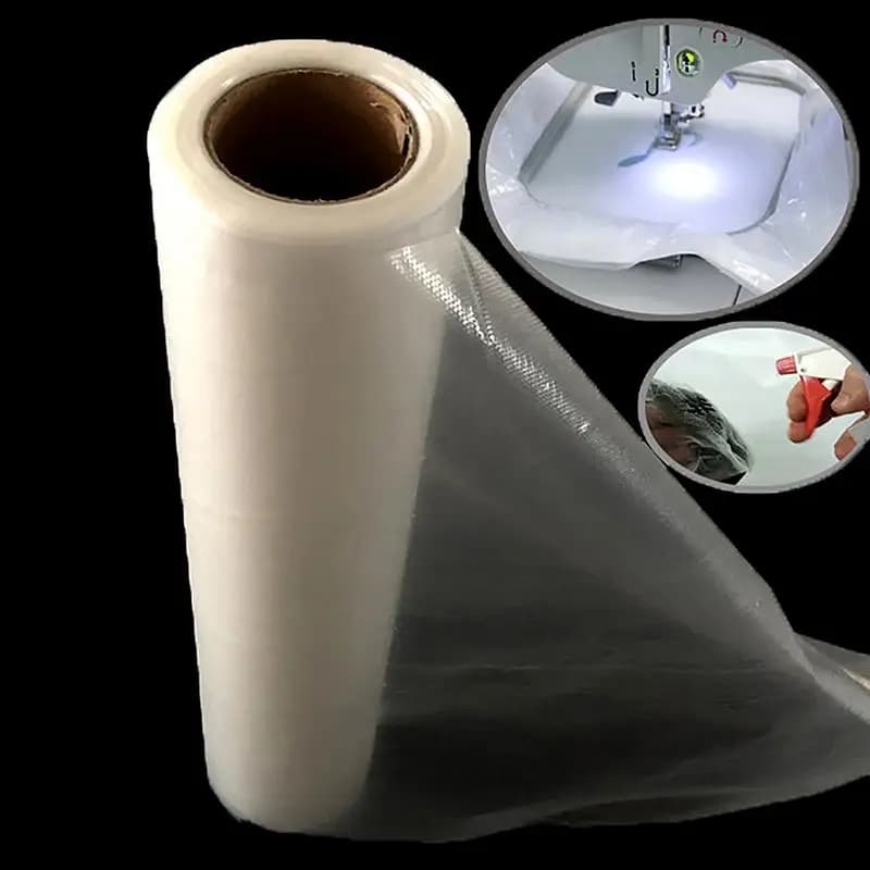 Pellicola Stabilizzante Idrosolubile per Ricamo 30cm x 9,1m per Tessuti Domestici e Abbigliamento Moda - Processo di Cucitura