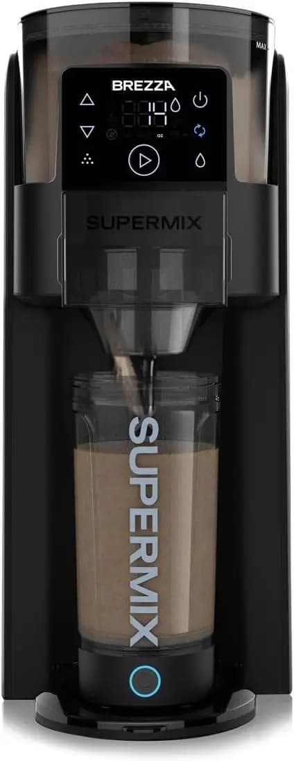 Electric Protein Shake Blender Bottle - Automatic Powder Dispenser and Mixing Cup, 24 oz BPA-Free Tritan, No-Clump Smoothies in
