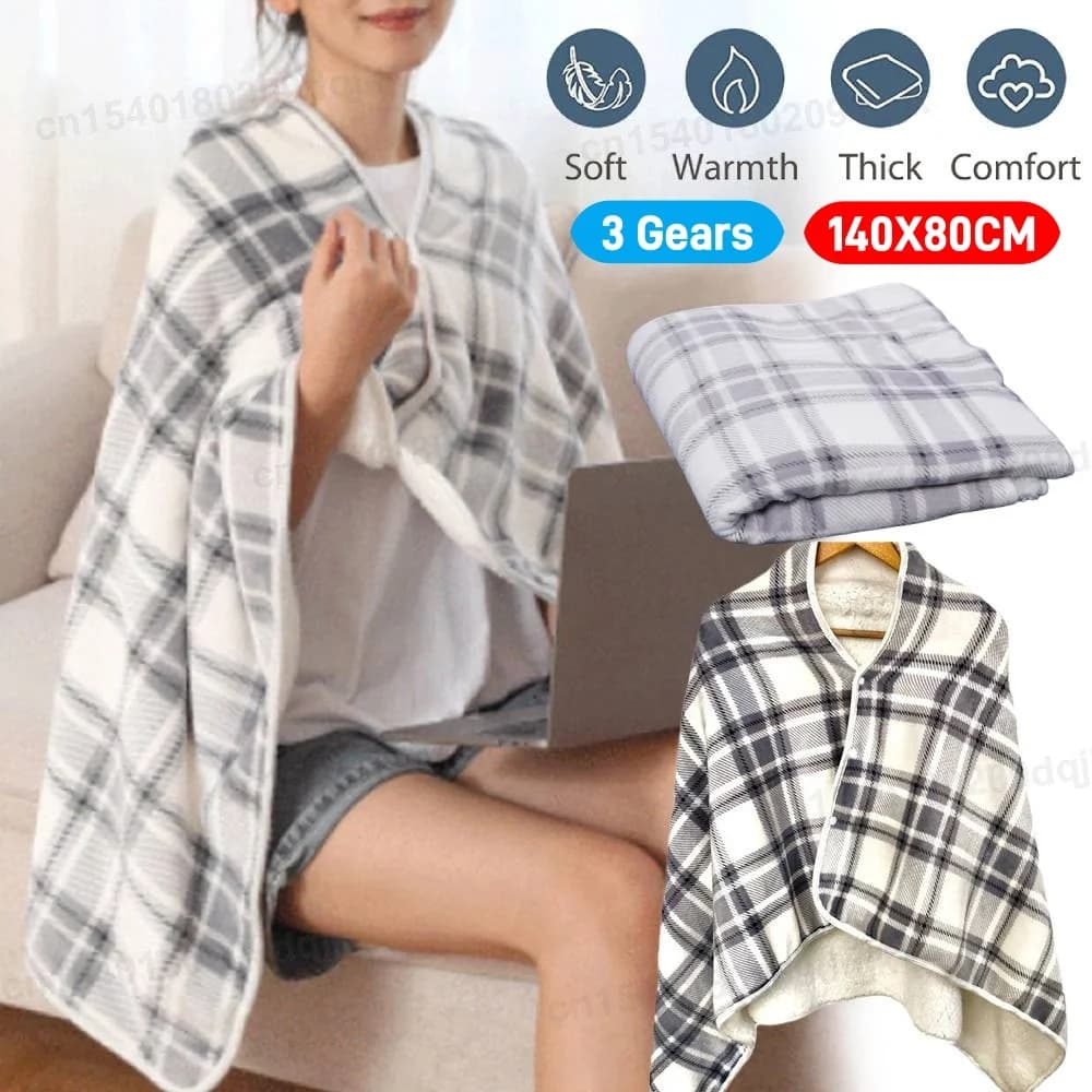 Sciarpa coperta scozzese riscaldata USB multifunzione da donna Sciarpa avvolgente Scialle invernale caldo ed elegante Sciarpa scialle da donna invernale 3 impostazioni di calore