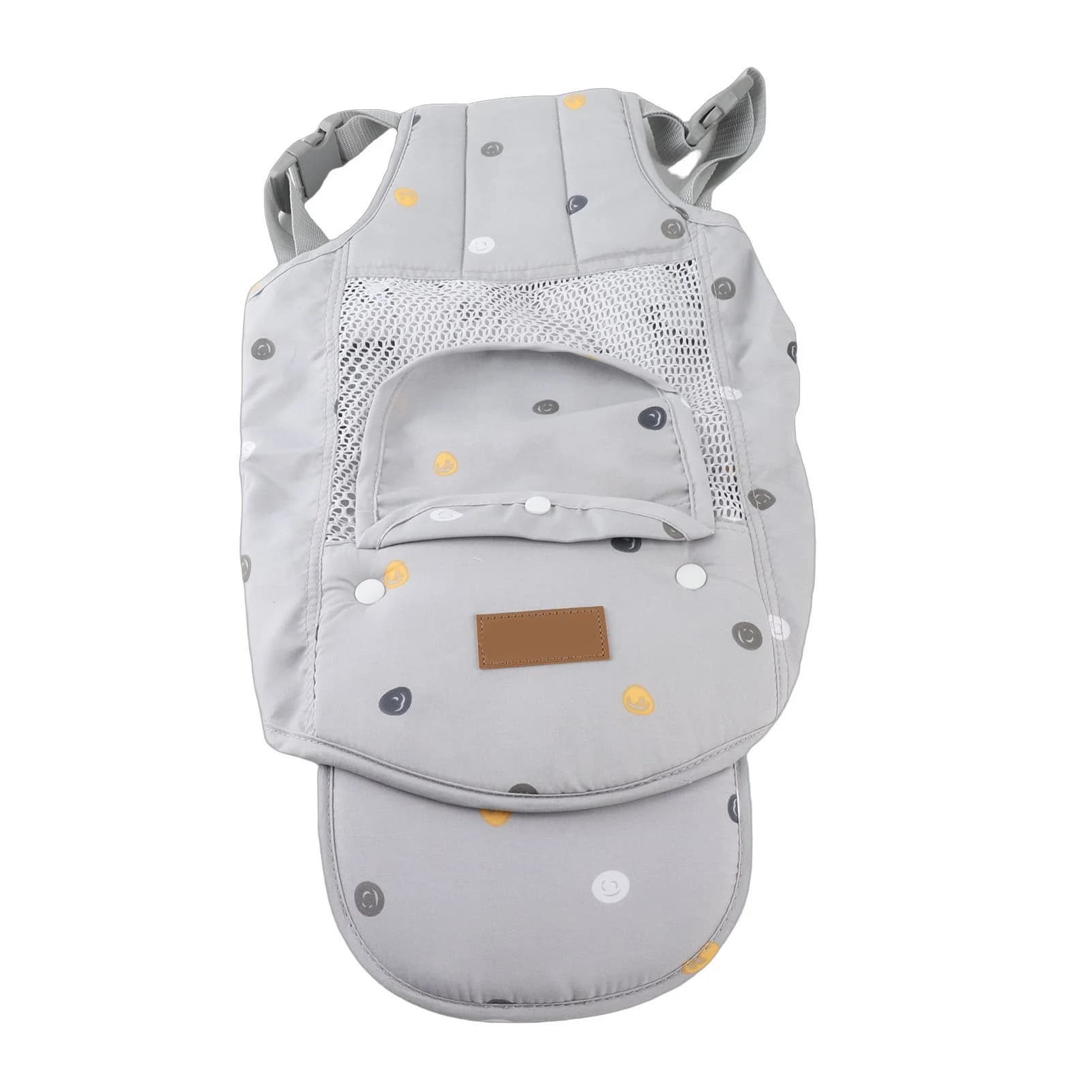 Kangaroo Baby Carrier Ergonomic Sling Traditional Wrap Portable Breathable Mesh Gray