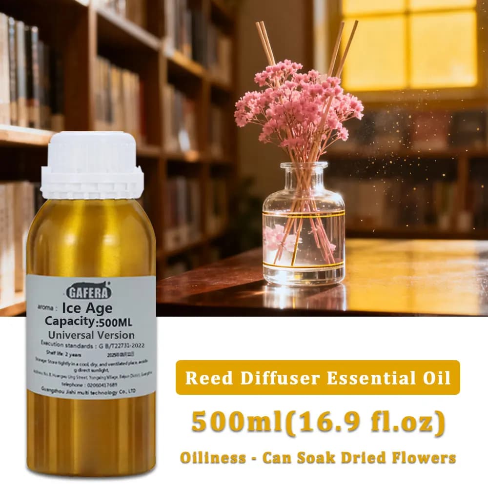 GAFERA 500ml(16.9 fl.oz) Ice Age Sheraton Essential Oil, Diffuser Replenish Aroma Oil For Reed Diffuser & Flameless Aromatherapy