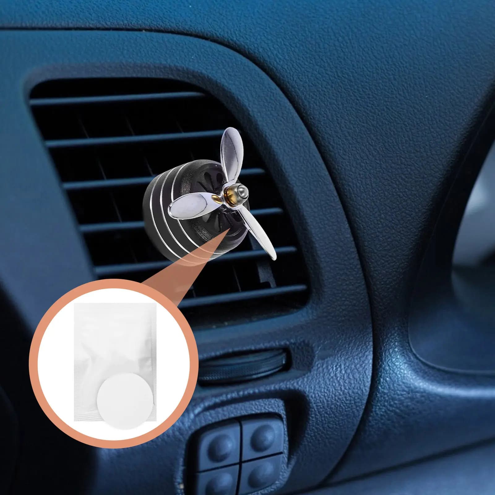12 Pezzi di Ricambio per Deodoranti Auto, Diffusori di Aromi Leggeri e Compatti, Facili da Trasportare, per Rinfrescare l'Aria dell'Auto e Alleviare la Stanchezza