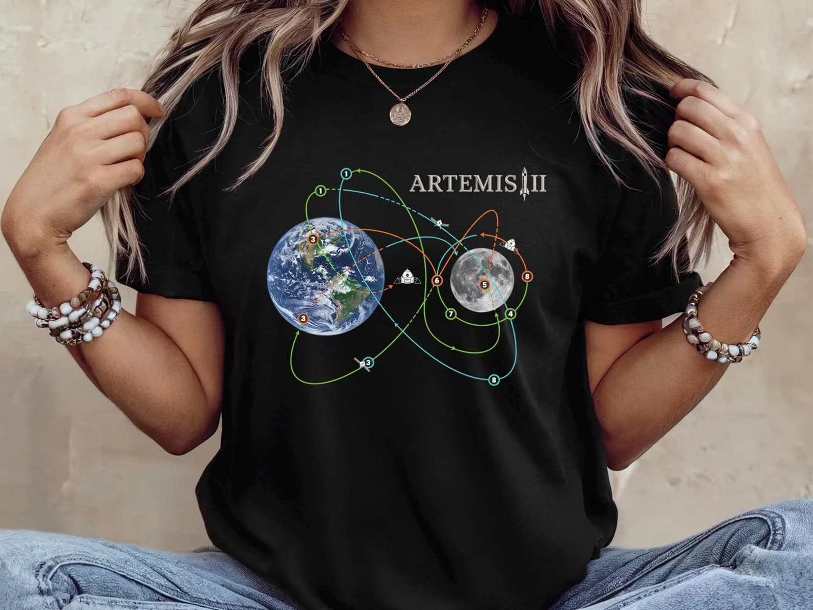 Artemis II 2026 Rocket Launch T-Shirt, Future Moon Mission Tee, Space Exploration Hoodie, Science Gift Unisex Cotton Tee T-shirt