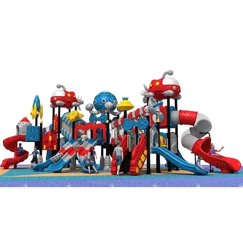 Attrezzature per Parchi Giochi all'Aperto in Stile Moderno, Scivolo in Plastica per Bambini, per Giardini, Scuole e Aree Residenziali, in LLDPE, Educativo e Divertente