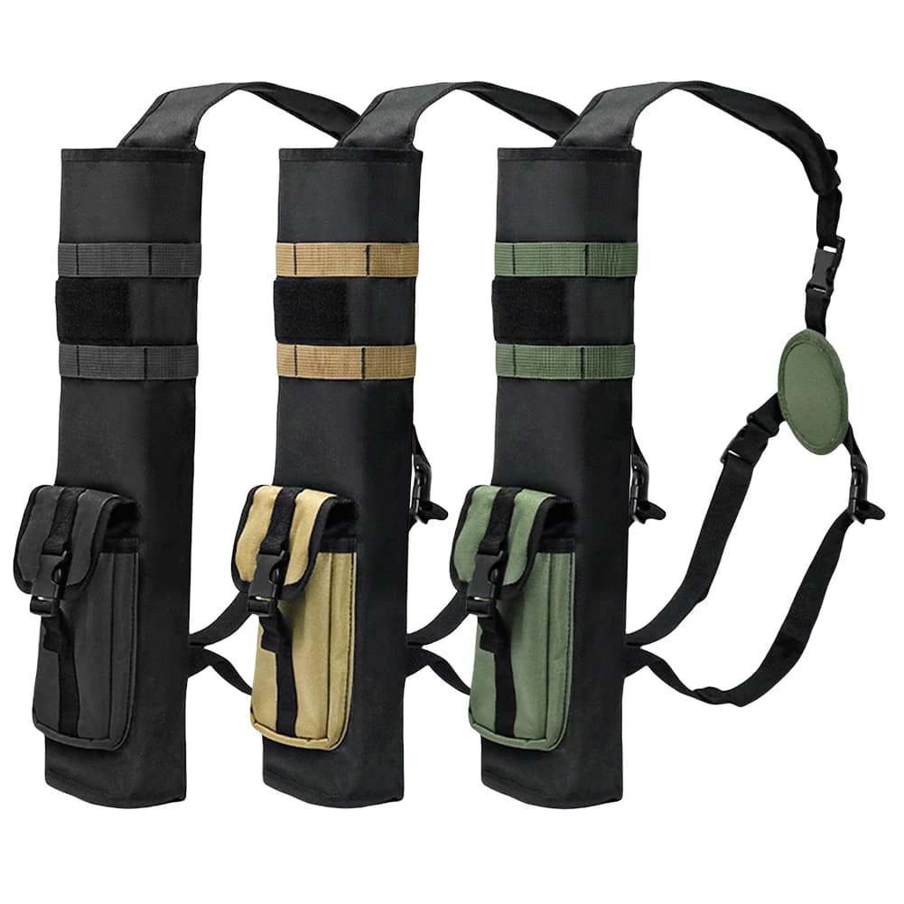 Archery Quiver with Molle System Pocket Back Arrow Quiver Multi-Function Lightweight Arrow Holder for Target Hunting