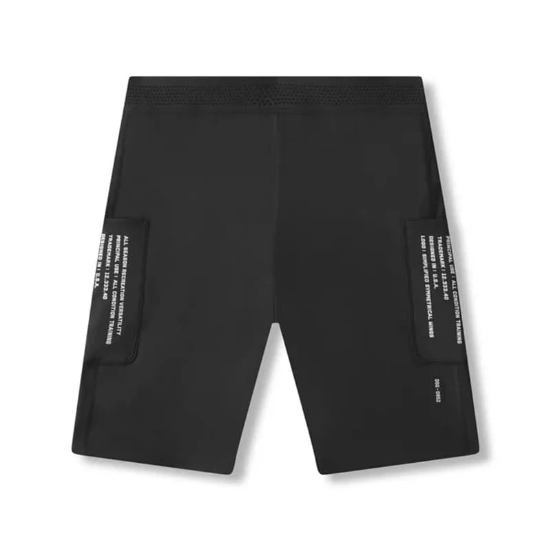 Summer Men's Sports Shorts Thin American Running Compression Pants High Elasticity Tight Multi-Pocket Quick-Drying Pants