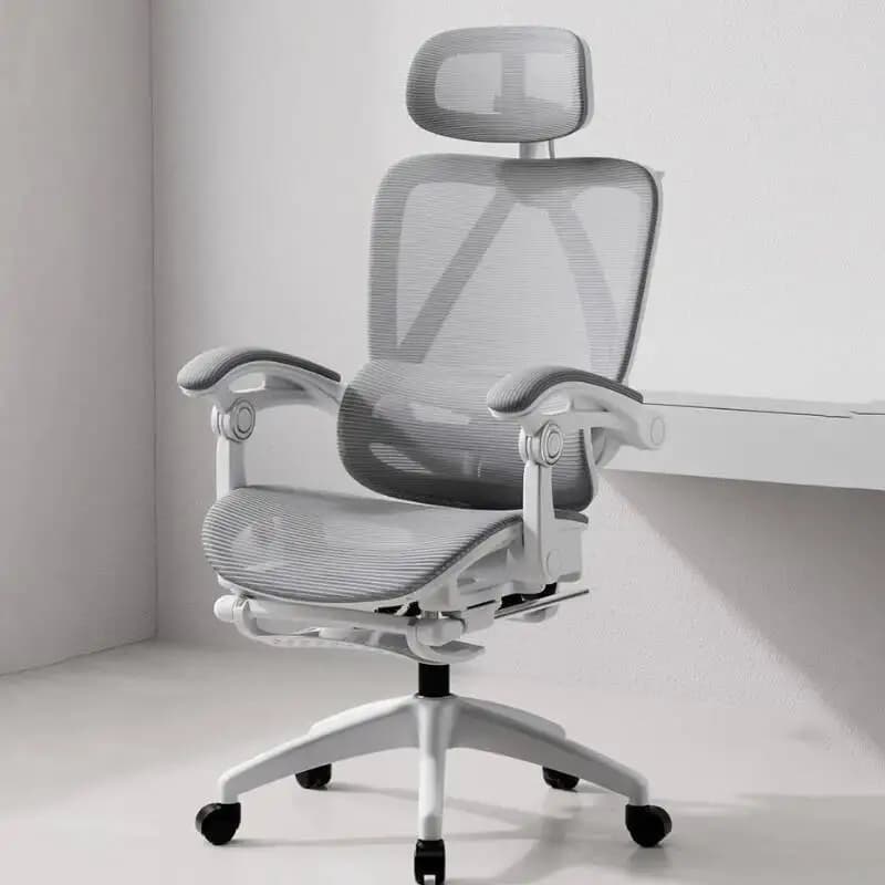Sedia da ufficio alta ergonomica con schienale reclinabile in rete, soggiorno, sedia da gioco a dondolo, scrivania per computer, supporto lombare girevole