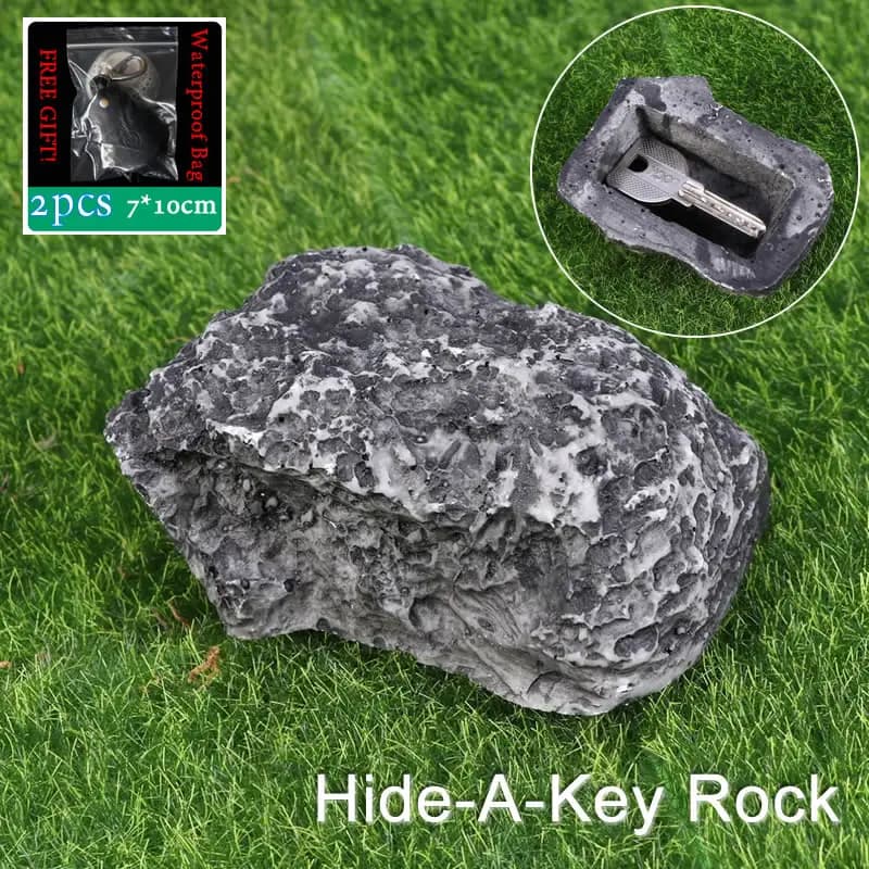 Scomparto portaoggetti nascosto portatile Sight Secret Rock Stone Shape Key Safe Box per la casa Outdoor Garden RV chiave di ricambio portachiavi Safes