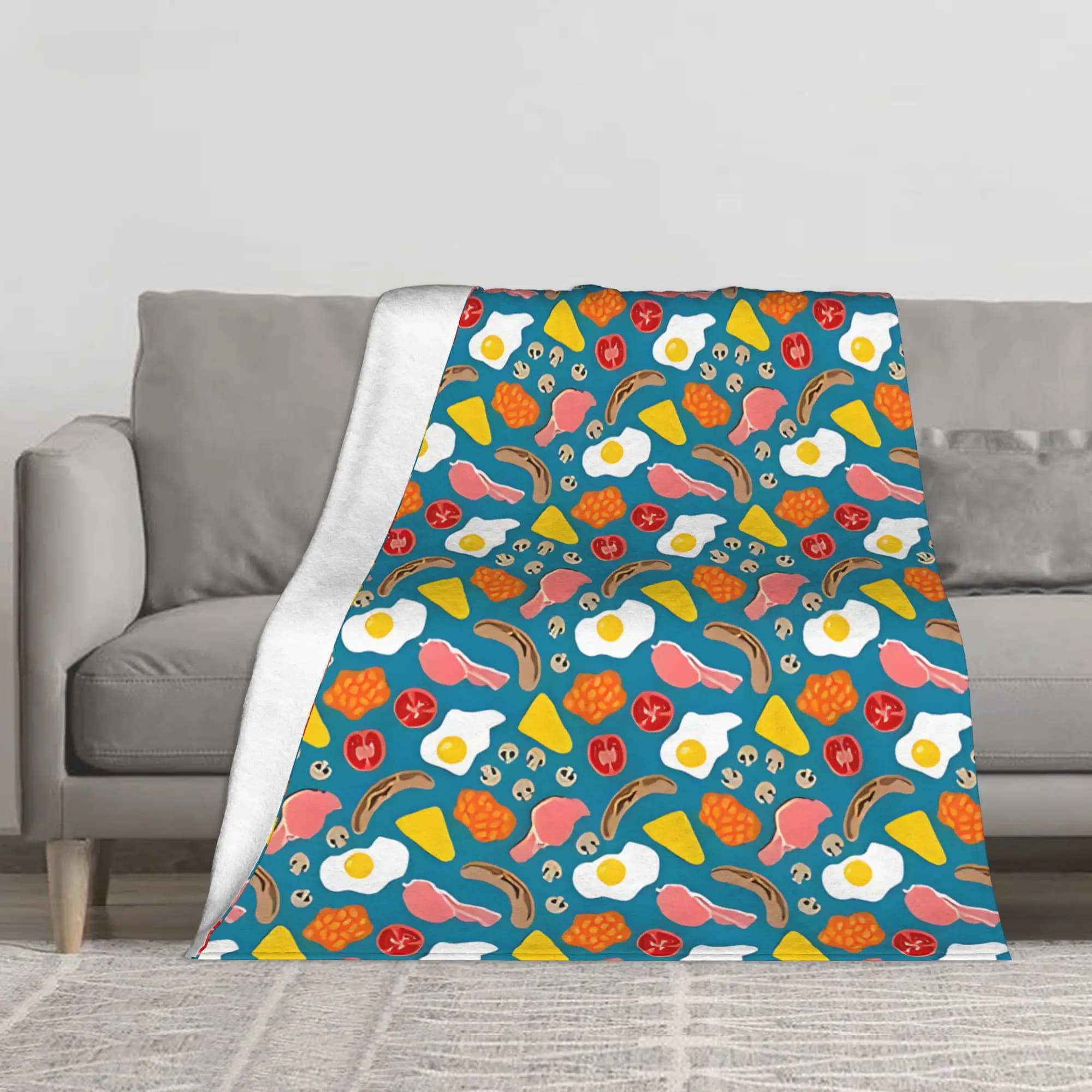 1PC Big Breakfast Blanket Throw Super Cosy Plush Living Room Sofa