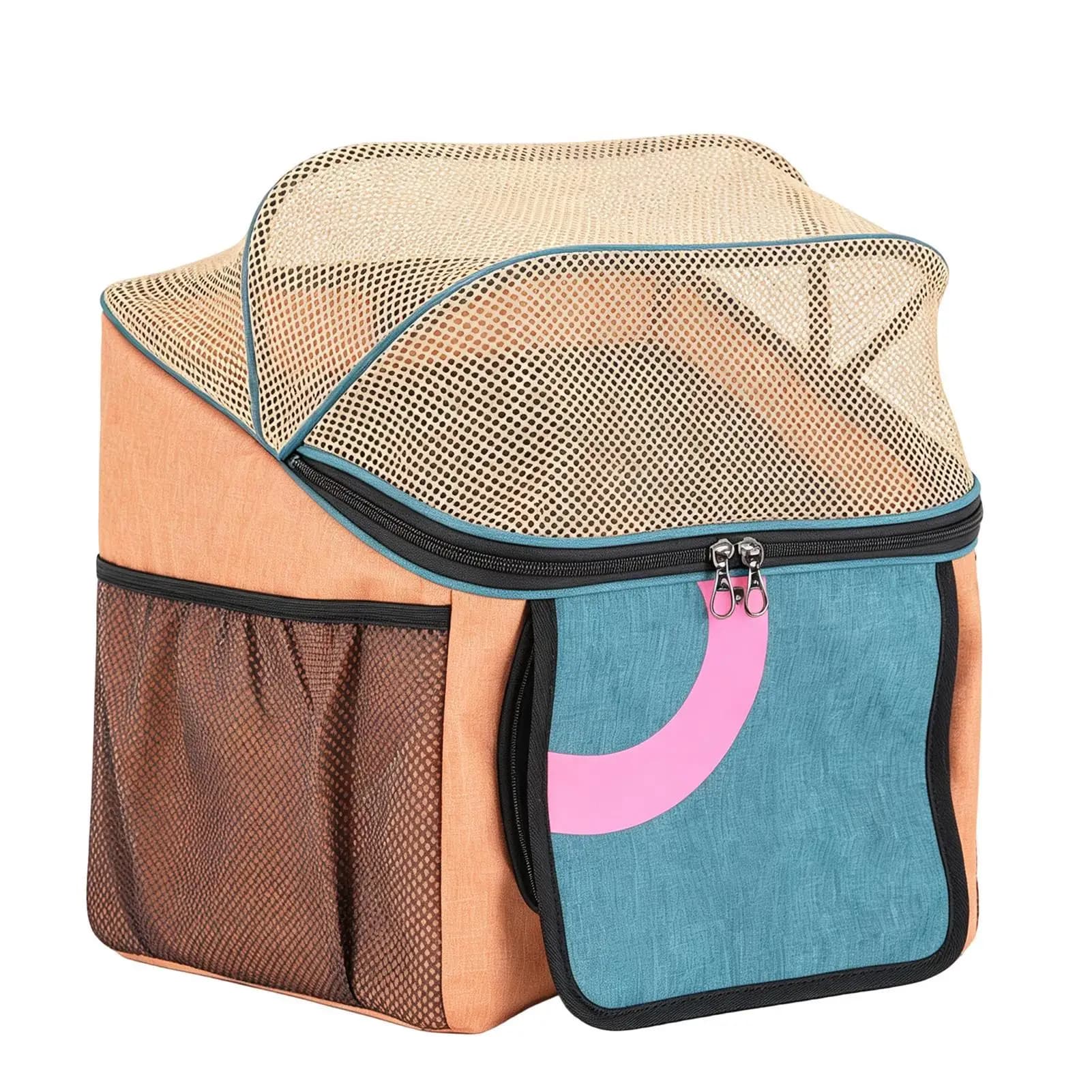 Bike Dog Carrier Secure Heavy-Duty Comfortable Breathable Mesh Dog Cat Pet Cycles Front Basket For Suburb Street Road Park Trail