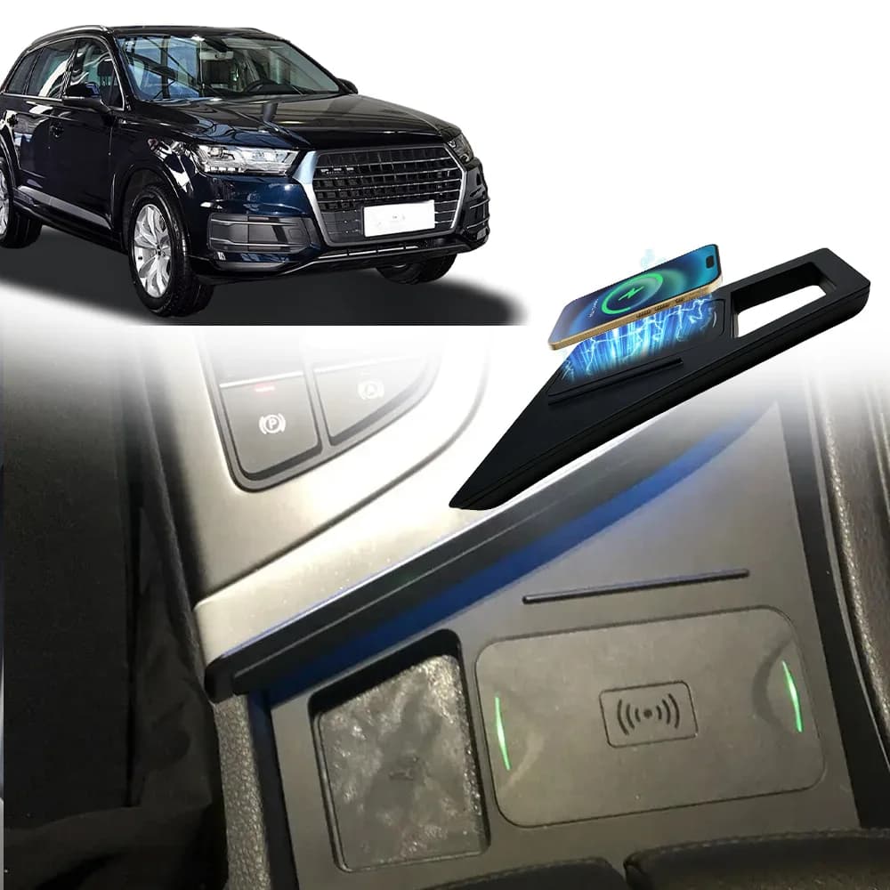 15W Car for Qi Wireless Charger Fast Phone Charger Charging Pad Phone Holder for Audi Q7 LHD 2016 2017 2018 2019