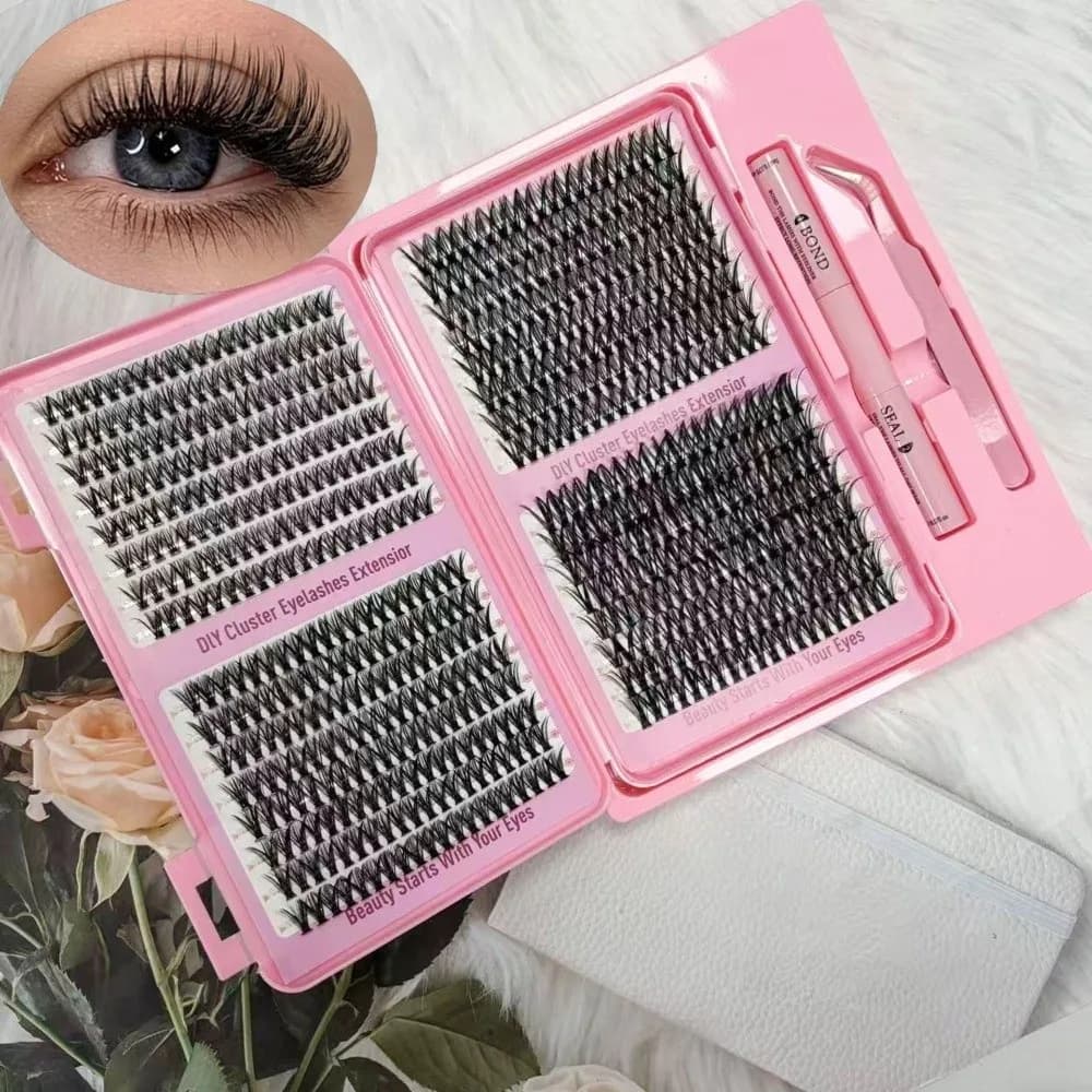 New Faux Ciglia Finte Lunghe e Spesse dalla Aspecenza Naturale 30D/40D/50D/60D, Ciuffi Voluminosi e Soffici, Faux Cils per Trucco Occhi
