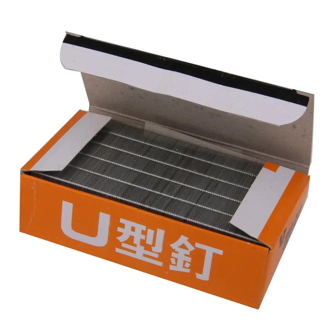 2400 pz 8mm Standard A Forma di U Graffette Tappezzeria Tessuto Cucitrice Tacker Graffette per Forniture Per Ufficio Studio Scolastico