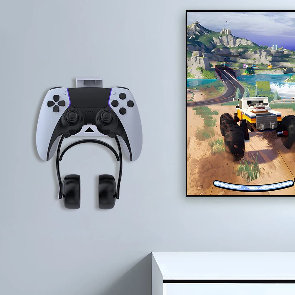 Supporto per controller da parete/scrivania con supporto per cuffie da gioco Supporto da parete per montaggio a parete per Switch Pro/xbox/PS5/PS4