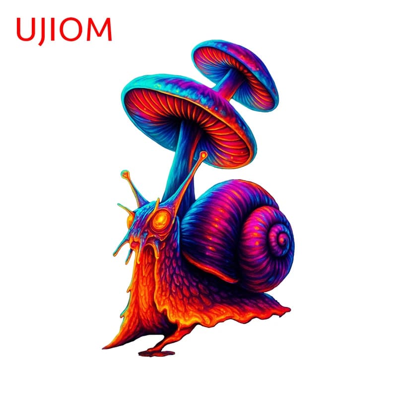 UJIOM Neon Lumache Graffiti Adesivo da parete Creativo Cartoon Art Fai da te Fermaporta Vestibolo Decalcomanie Accessori da bagno colorati