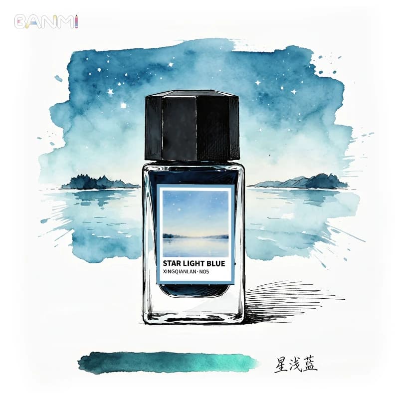 BANMI 10 Color Waterproof Fountain Pens Ink 18ml Glass Bottled Ink for MAJOHN Jinhao Hongdian School Office Supplies Stationery