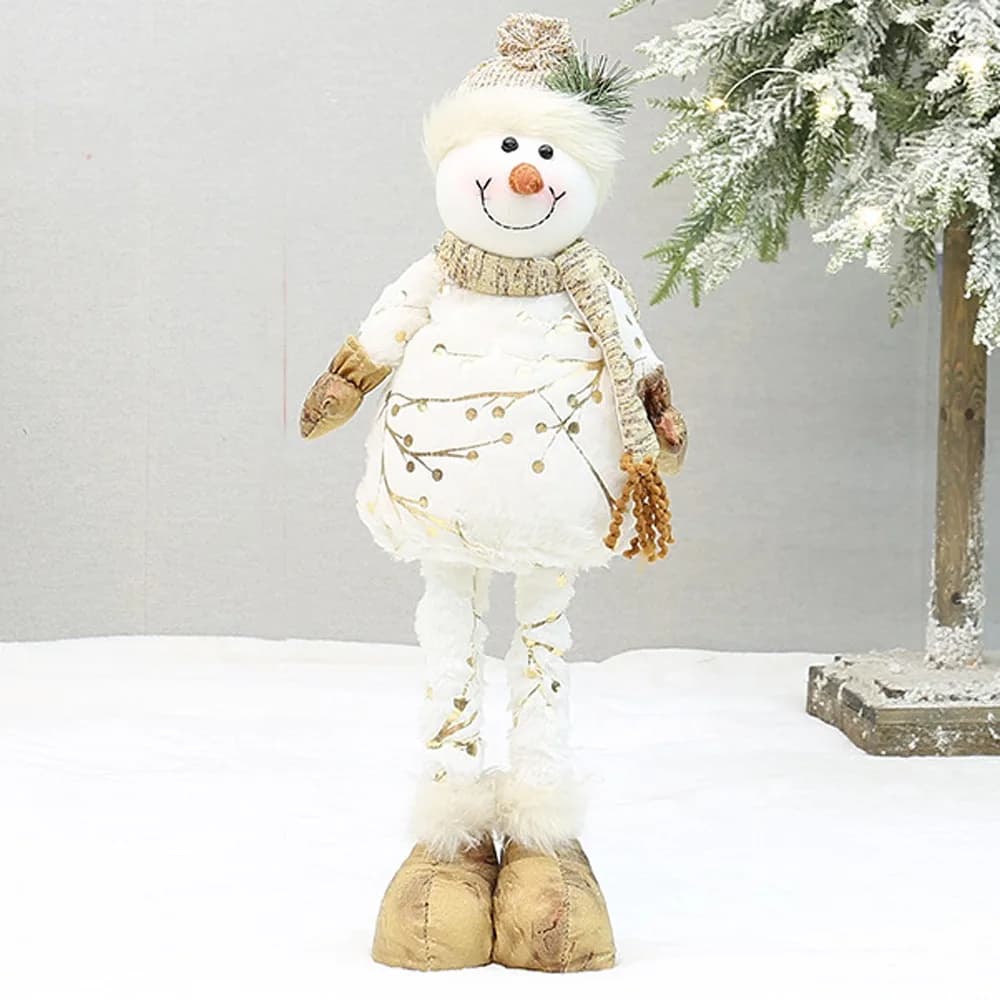 Gilding Christmas Snowman Telescopic Festival Soft Christmas Elf Cute Cartoon Merry Christmas Decoration New Year Supplies