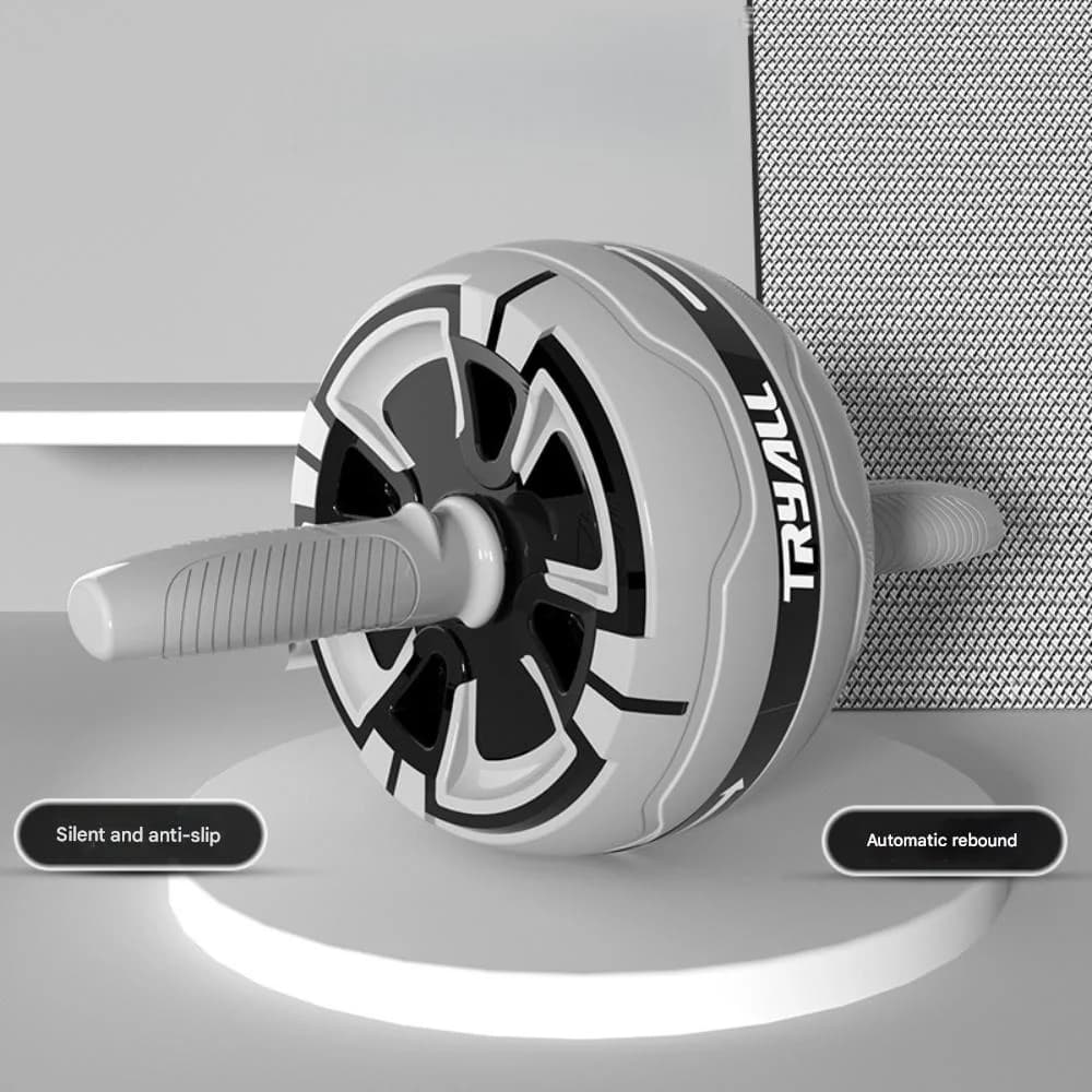 Non-slip abdominal roller with automatic return with double spring, perfect for training in six pack and fitness for the whole body