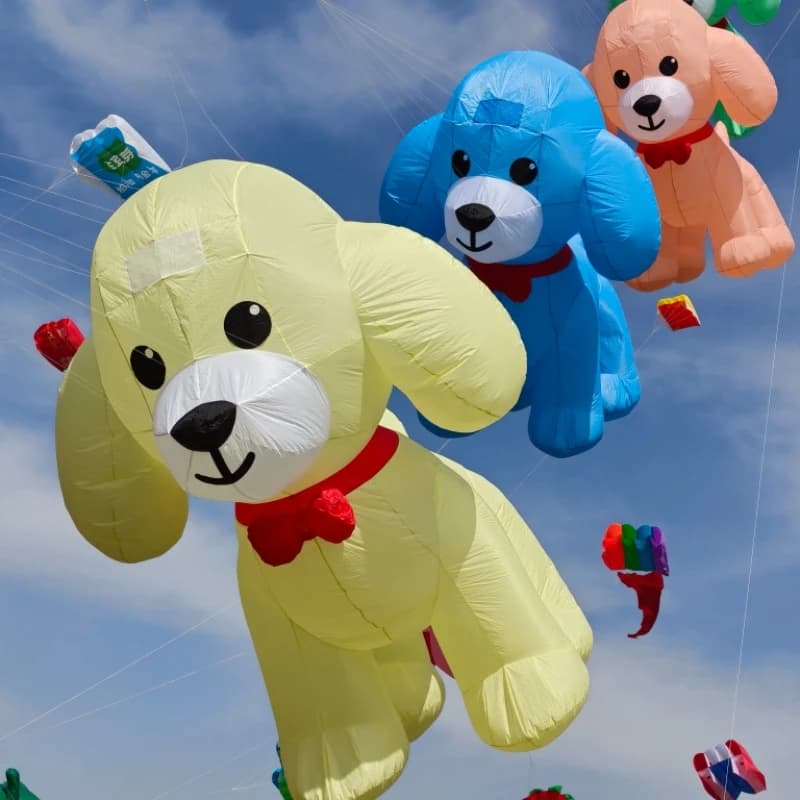 3.5 m Teddy Giant Dog-shaped kit – Soft Inflatable Cartoon Animal Shaped Aquilone