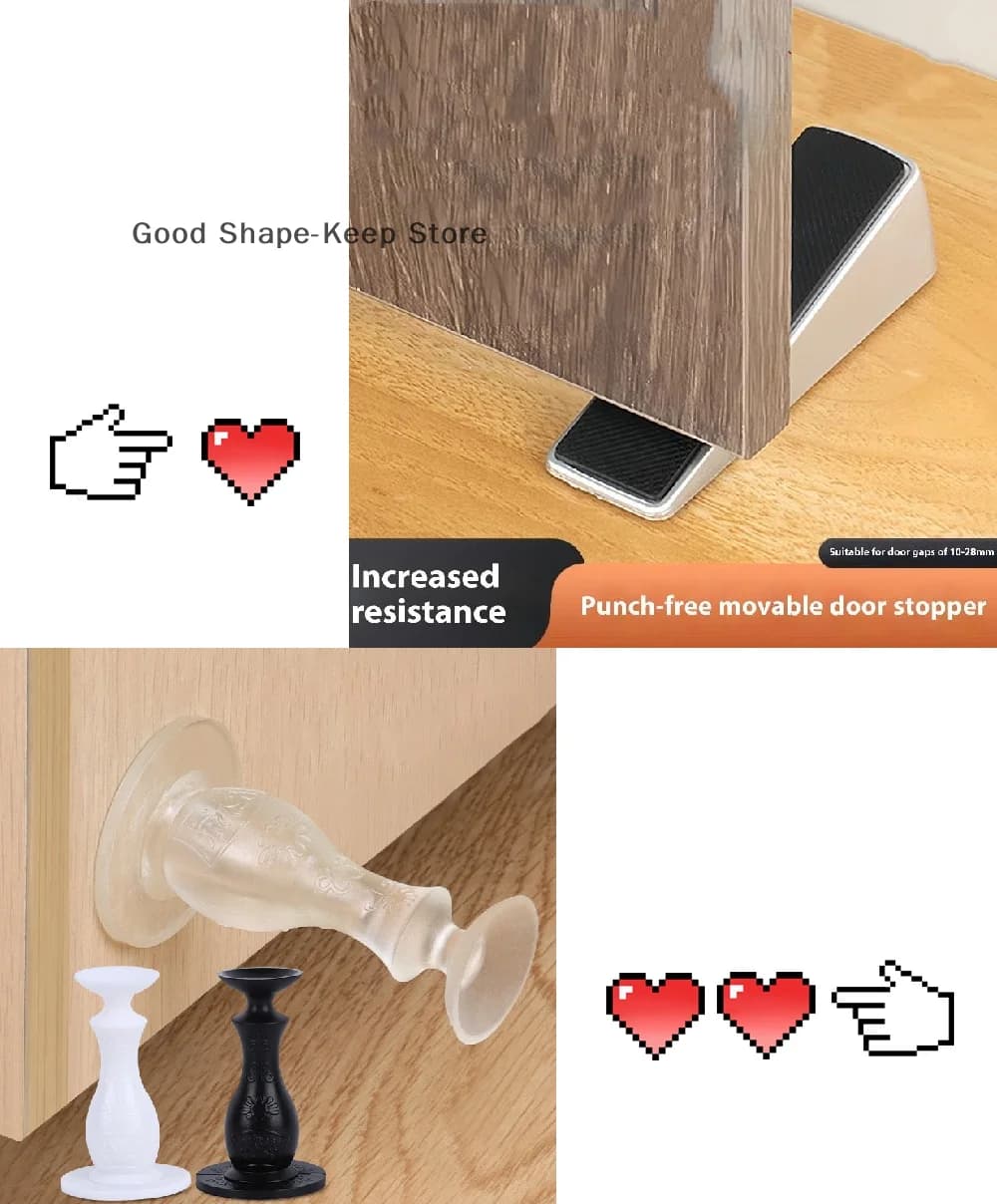Sturdy Adjustable Spring-Loaded Door Stopper, Tall Non-Slip Wedge for Bottom of Door, Ideal for Home and Office Dodgers