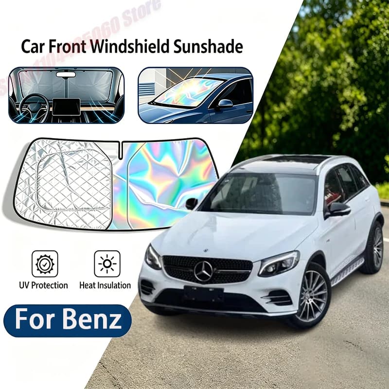 For Mercedes Benz GLA GLC GLB GLE GLS CLA Car Sun Visor Auto Front Windshield Sunshade Heat Insulation Summer Accessories