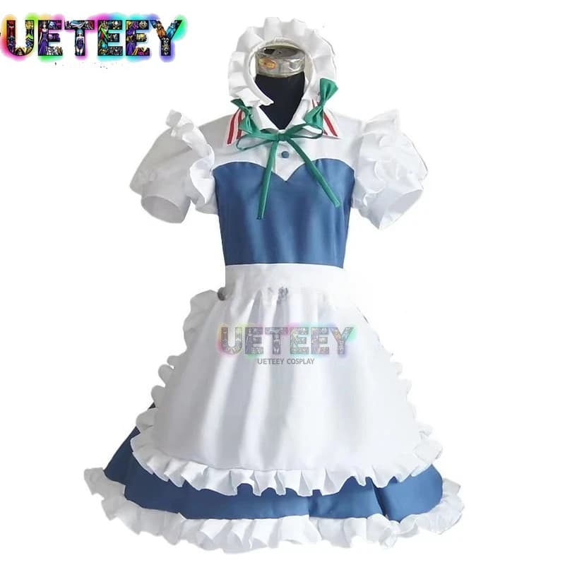 UETEEY Touhou Project Izayoi Sakuya Cosplay Cameriera Abito Lolita Donna Uniformi Su Misura