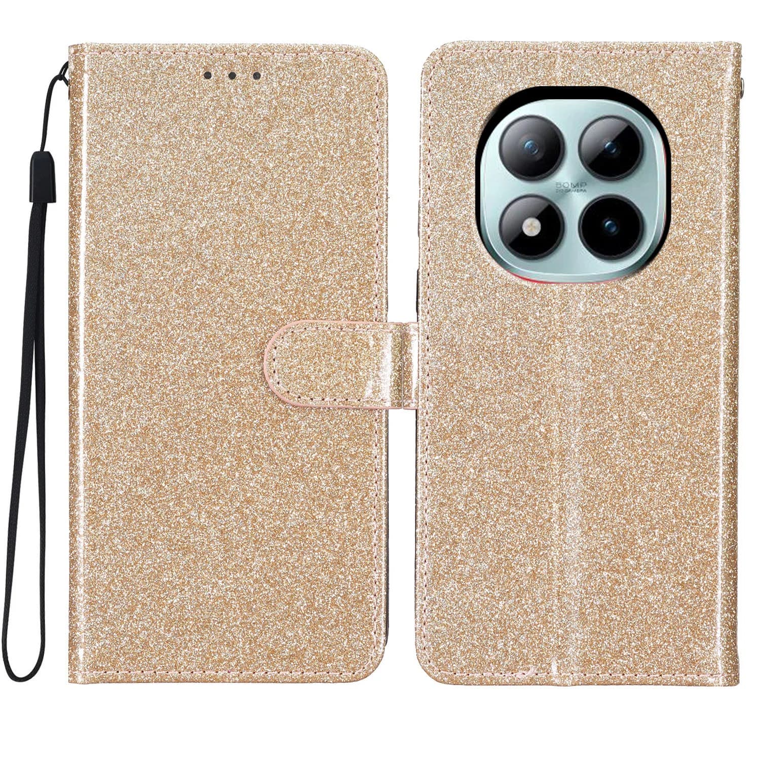 Glitter Carte magnetiche Solt Custodia a portafoglio in pelle per Redmi Note 15 14 Pro Plus 13 15C 14C Flip cavalletto Custodia tascabile antiurto