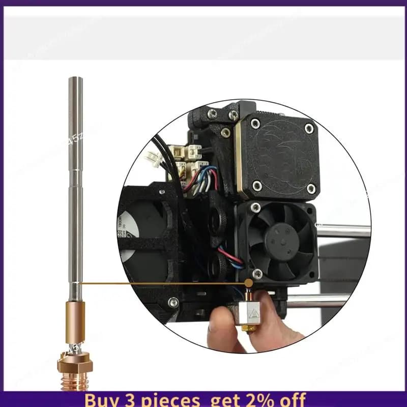 Vieni 2 pezzi in lega di titanio, tubo per gola interamente in metallo, parti e accessori per stampante 3D, per stampante 3D Prusa MK4 XL