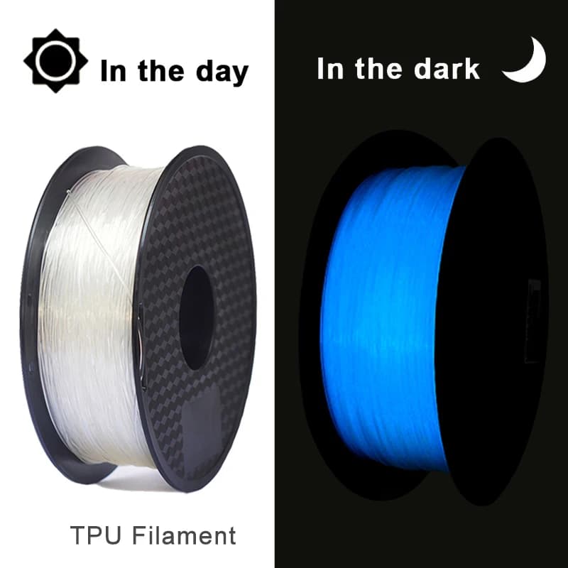3D Printer Filament TPU Brightening in Dark 1.75 mm Non-toxic Light Sublimation 250 g 500 g 3D Printing Material Flexible Garor