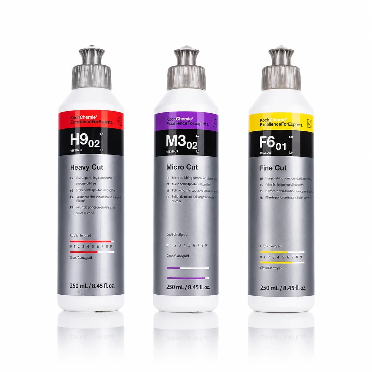 CAR Compound Polish Combo 250ml | Heavy Fine Micro Cut | 3 Bottles
