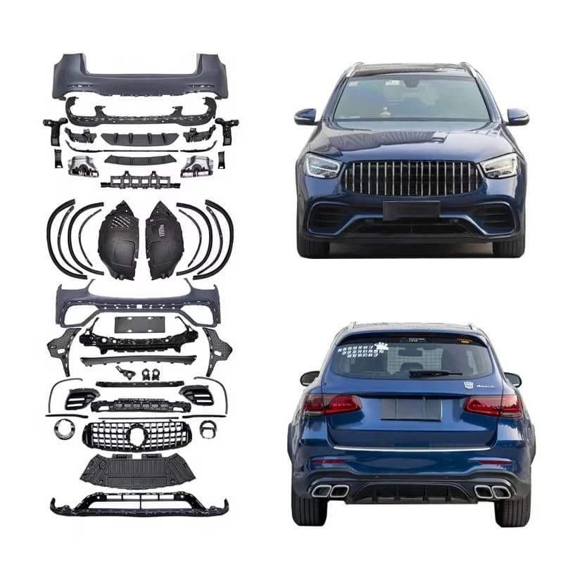 Factory Sale GLC63 Bumper for 2020-2023 GLC X253 Upgrade GLC63S AMG Bodykit Front Bumper Diffuser Tips