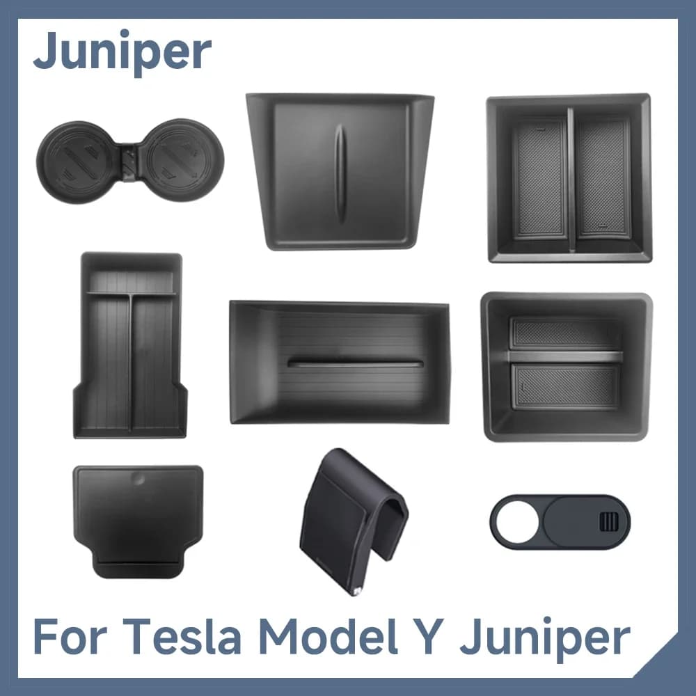 For Tesla Model Y Juniper Accessories Storage box Central console Storage box Tesla Model Y Juniper 2025 2026