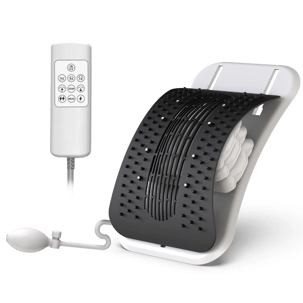 2-IN-1 Elettrico + Manuale Barella Schiena Altezza Regolabile Airbag Vita Schiena Stretching Massaggiatore Supporto Lombare Trazione masajeador