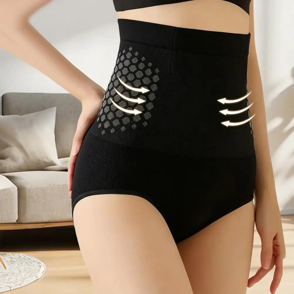 3Pcs Firm Shaping Shorts High-Waisted Tummy-control Pants Seamless Sculpting Butt-lifting Underwear Thermal Yoga Pants for Women